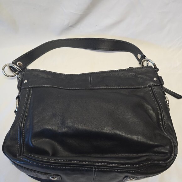 Authentic, Vintage 1994 Coach Zoe Hobo Bag in Black Leather - Picture 2 of 10